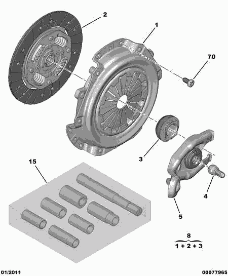 PEUGEOT 2004.CE - Spingidisco frizione www.autoricambit.com