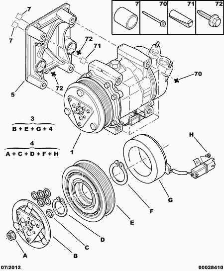 CITROËN 6453.QH - Compressore, Climatizzatore www.autoricambit.com