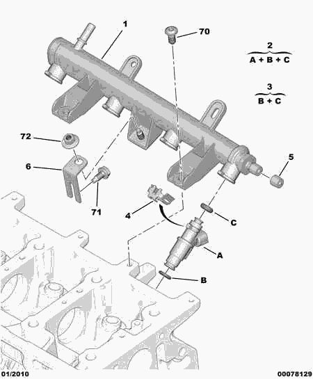 CITROËN 1984 E0 - Supporto polverizzatore www.autoricambit.com