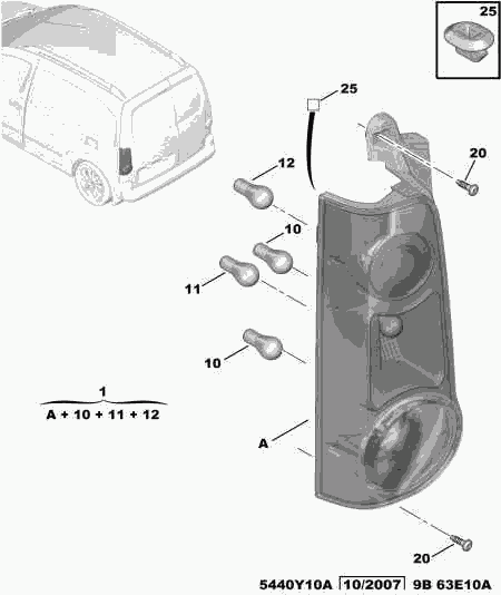 CITROËN 96 772 055 80 - Luce posteriore www.autoricambit.com