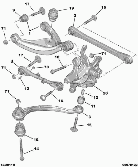 PEUGEOT 5131 C4 - Silent Block, Supporto Braccio Oscillante www.autoricambit.com