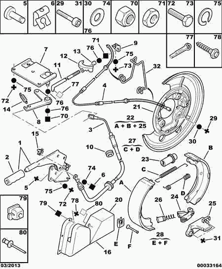 FIAT 4745 V6 - Cavo comando, Freno stazionamento www.autoricambit.com