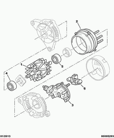 CITROËN 5725 E9 - Cuscinetto lato comando, Alternatore www.autoricambit.com