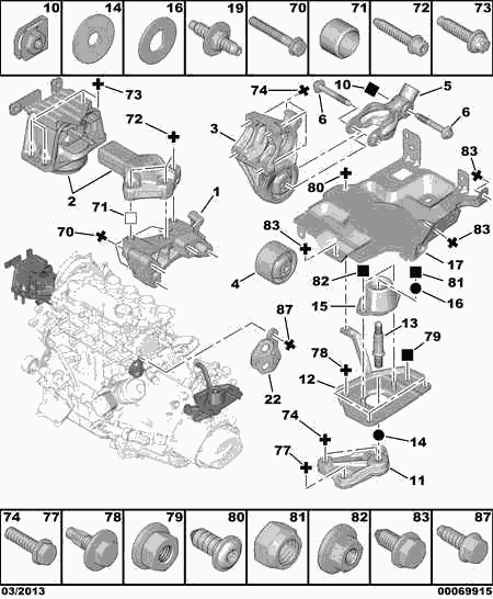 PEUGEOT 1807 GS - Sospensione, Motore www.autoricambit.com