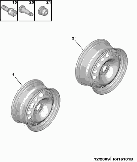 Valeo 5405 72 - WHEEL MOUNTING SCREW www.autoricambit.com