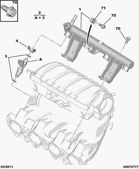 CITROËN/PEUGEOT 1984 F7 - Supporto polverizzatore www.autoricambit.com