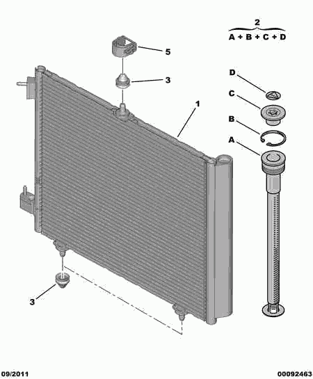 Opel 6455.ET - Condensatore, Climatizzatore www.autoricambit.com