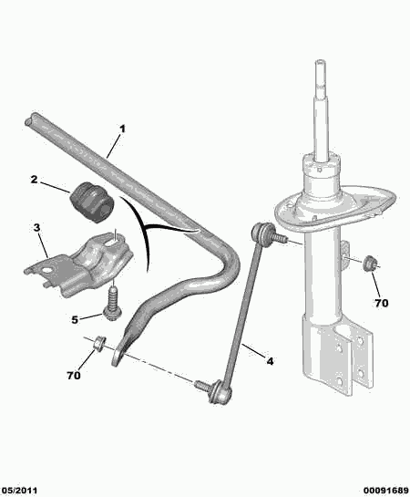 TOYOTA 5087 57 - Asta/Puntone, Stabilizzatore www.autoricambit.com