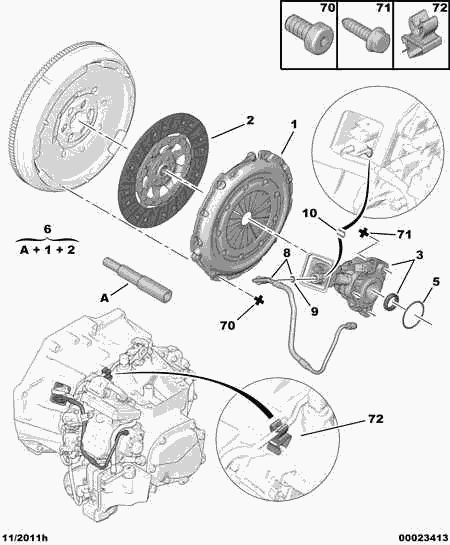 CITROËN 2004.EE - Spingidisco frizione www.autoricambit.com