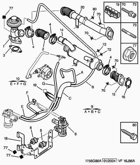 CITROËN/PEUGEOT 1628 JZ - Valvola ricircolo gas scarico-EGR www.autoricambit.com