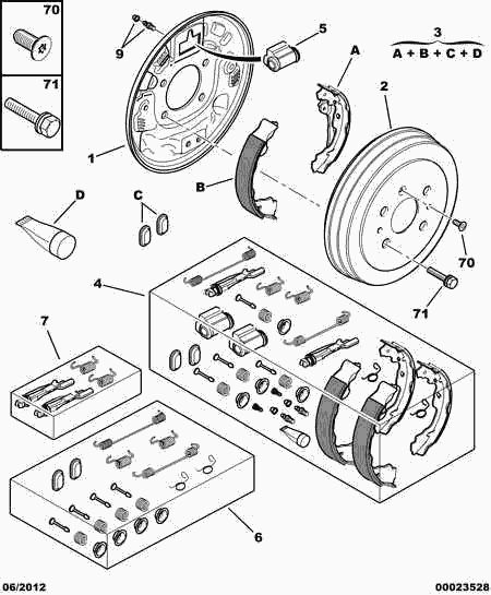 CITROËN 4242 28 - Kit freno, freni a tamburo www.autoricambit.com