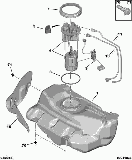 PEUGEOT 1525 GE - Gruppo alimentazione carburante www.autoricambit.com