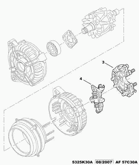 CITROËN 5761 C7 - Regolatore di tensione del generatore www.autoricambit.com