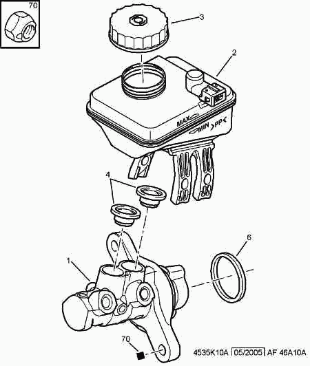 PEUGEOT 4601 R3 - Cilindro maestro del freno www.autoricambit.com