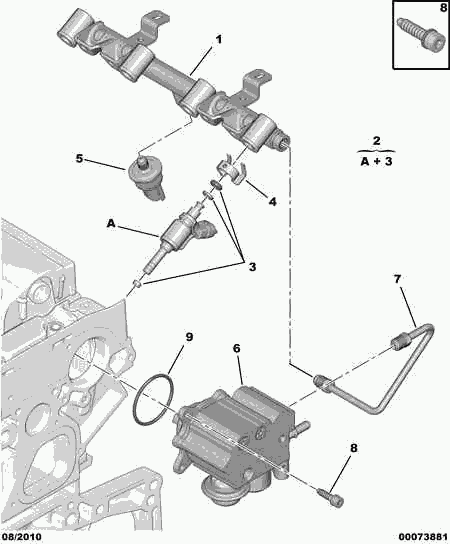 CITROËN 1984 H7 - Supporto polverizzatore www.autoricambit.com