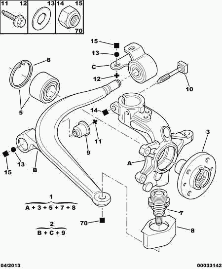 CITROËN 96 083 570 - Silent Block, Supporto Braccio Oscillante www.autoricambit.com