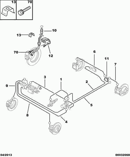 PEUGEOT 96 109 017 - Flessibile del freno www.autoricambit.com