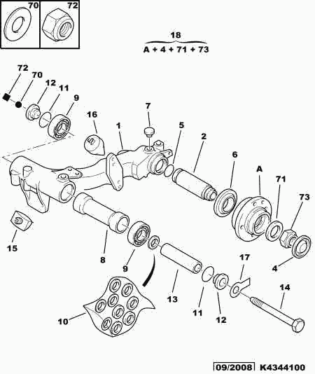 CITROËN/PEUGEOT 75 472 408 - Kit riparazione, Braccio trasversale www.autoricambit.com