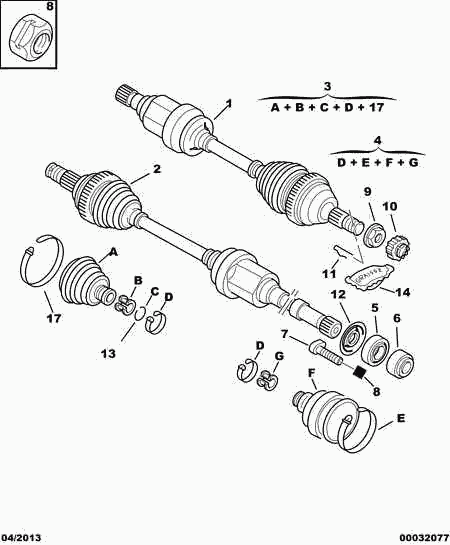 CITROËN 3273 W8 - Albero motore/Semiasse www.autoricambit.com