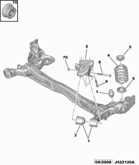 CITROËN 5131 H4 - Silent Block, Supporto Braccio Oscillante www.autoricambit.com