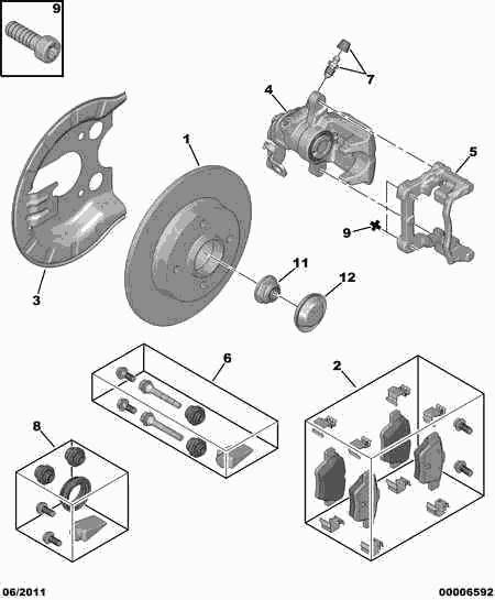 CITROËN 4253 99 - Kit pastiglie freno, Freno a disco www.autoricambit.com