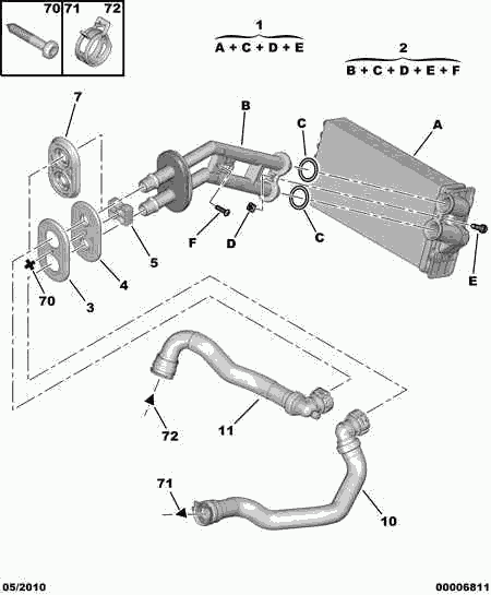 PEUGEOT 6466 W2 - Flessibile, Scambiatore calore, Riscaldamento www.autoricambit.com