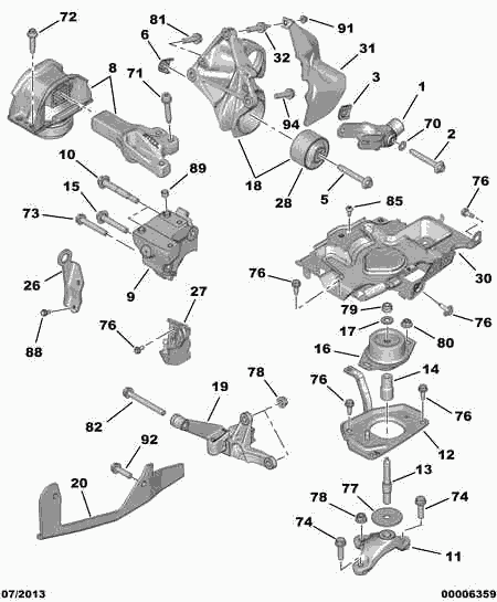 PEUGEOT 1844 68 - Sospensione, Motore www.autoricambit.com