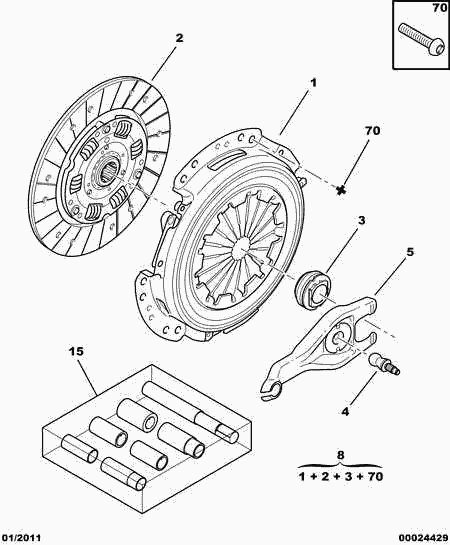 CITROËN/PEUGEOT 2052 A3 - Kit frizione www.autoricambit.com