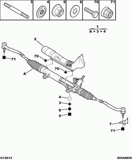 PEUGEOT 4000 LX - STEERING GEAR ASSY www.autoricambit.com