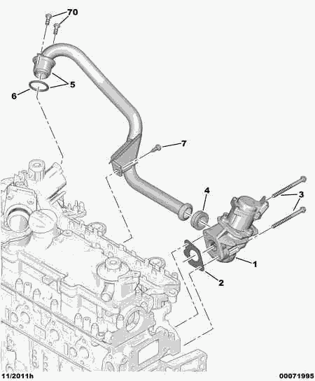 CITROËN/PEUGEOT 1618 N8 - Valvola ricircolo gas scarico-EGR www.autoricambit.com