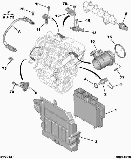 CITROËN/PEUGEOT 1920 QZ - Sensore, Posizione albero a camme www.autoricambit.com