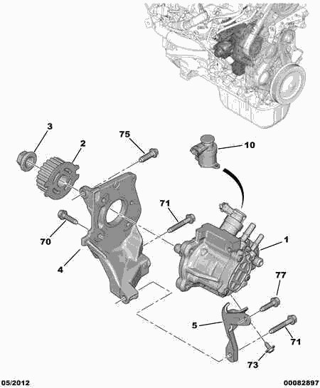 CITROËN/PEUGEOT 1920 RF - Pompa di iniezione ad alta pressione www.autoricambit.com