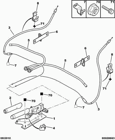 FIAT 4745 V0 - Cavo comando, Freno stazionamento www.autoricambit.com