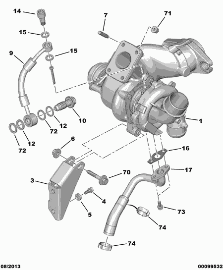 CITROËN/PEUGEOT 0375 J4 - Turbocompressore, Sovralimentazione www.autoricambit.com