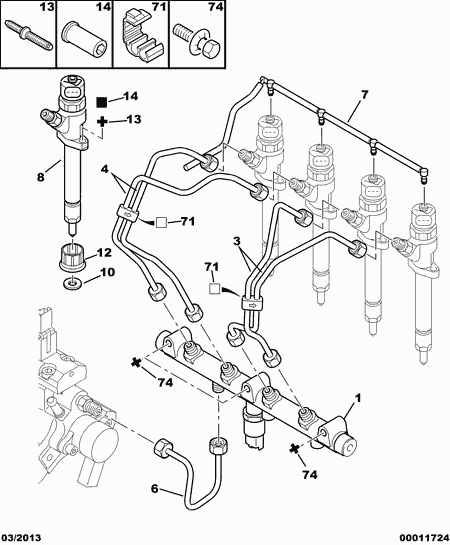 CITROËN 1982 63 - Kit riparazione, Portainiettore www.autoricambit.com