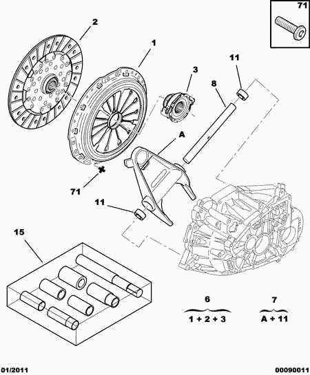 CITROËN 2117 59 - Forcella disinnesto frizione www.autoricambit.com