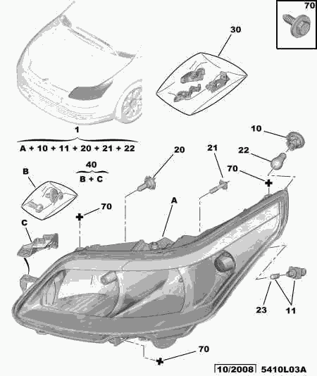 CITROËN/PEUGEOT 6212.83 - Supporto, Faro principale www.autoricambit.com