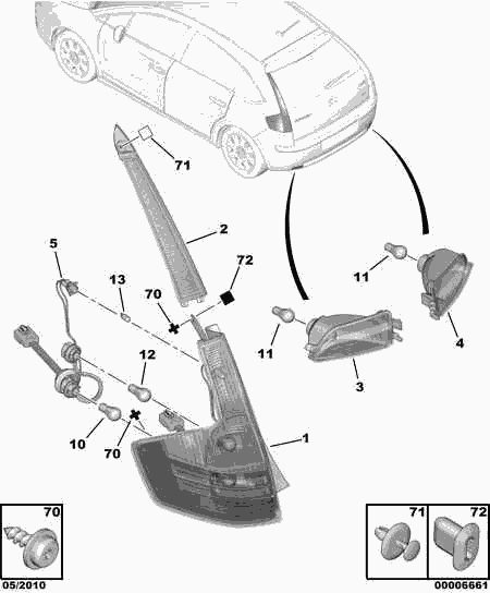 DS 6350 T8 - Luce posteriore www.autoricambit.com