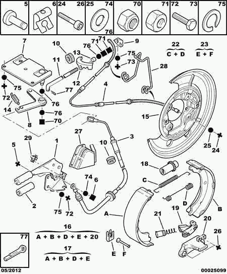 CITROËN 4241 L9 - Kit ganasce, Freno stazionamento www.autoricambit.com