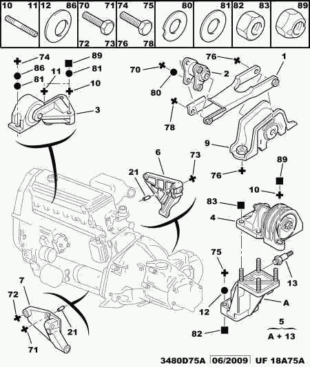 CITROËN 1807.S7 - Sospensione, Motore www.autoricambit.com