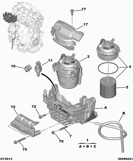 PEUGEOT 98 011 163 80 - Filtro carburante www.autoricambit.com