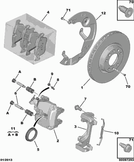 PEUGEOT 16 098 985 80 - Kit pastiglie freno, Freno a disco www.autoricambit.com