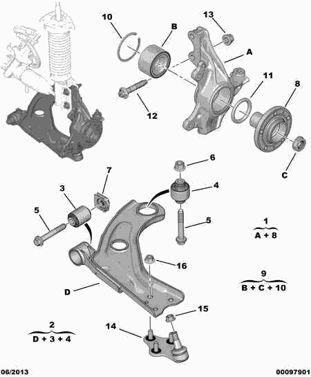 CITROËN/PEUGEOT 96 783 113 80 - Sospensione a ruote indipendenti www.autoricambit.com