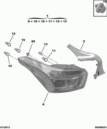 PEUGEOT 96 785 444 80 - Griglia di ventilazione, Paraurti www.autoricambit.com