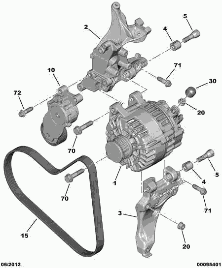 FIAT 98 004 531 80 - Kit Cinghie Poly-V www.autoricambit.com