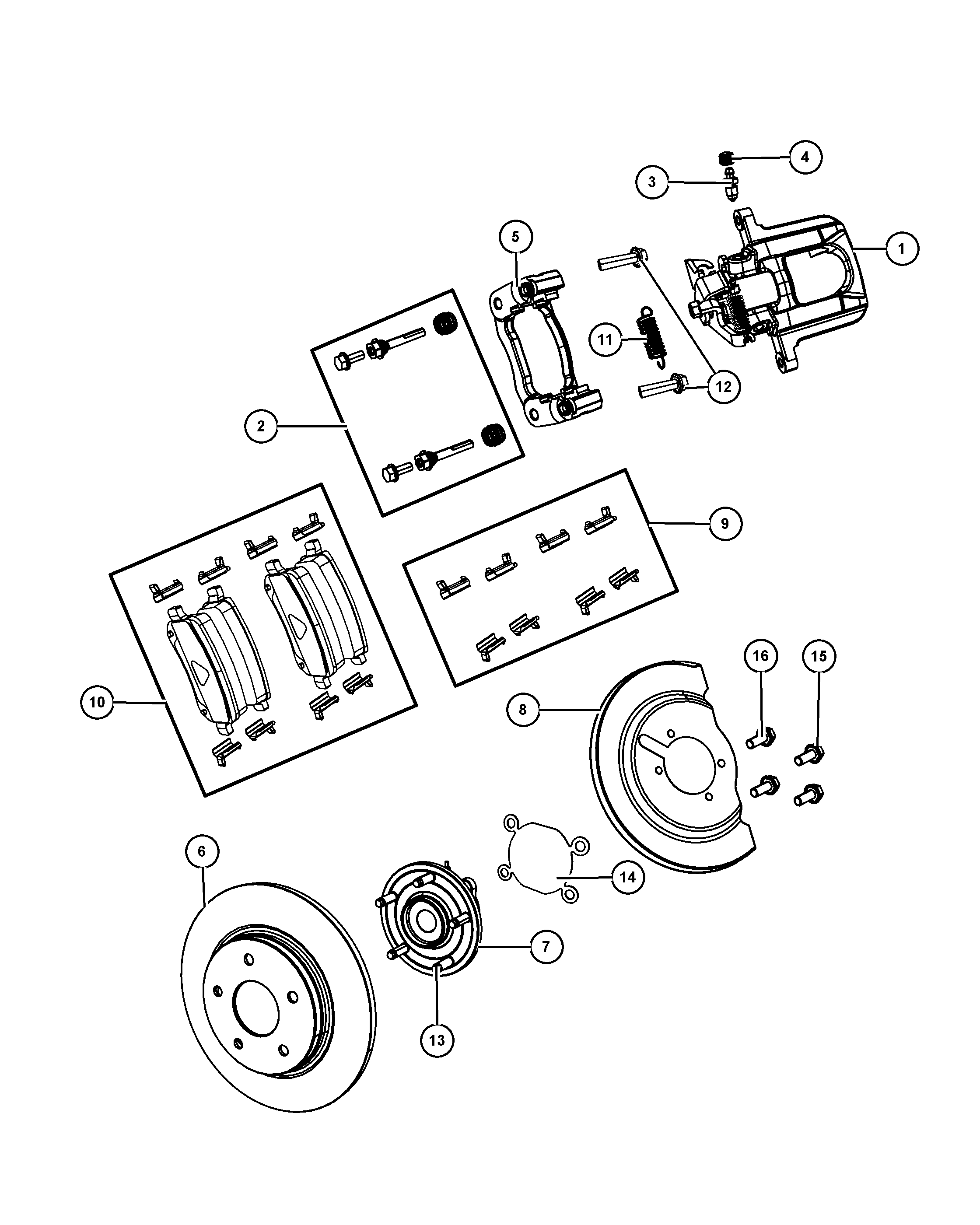 Jeep 68029 887AA - Kit pastiglie freno, Freno a disco www.autoricambit.com