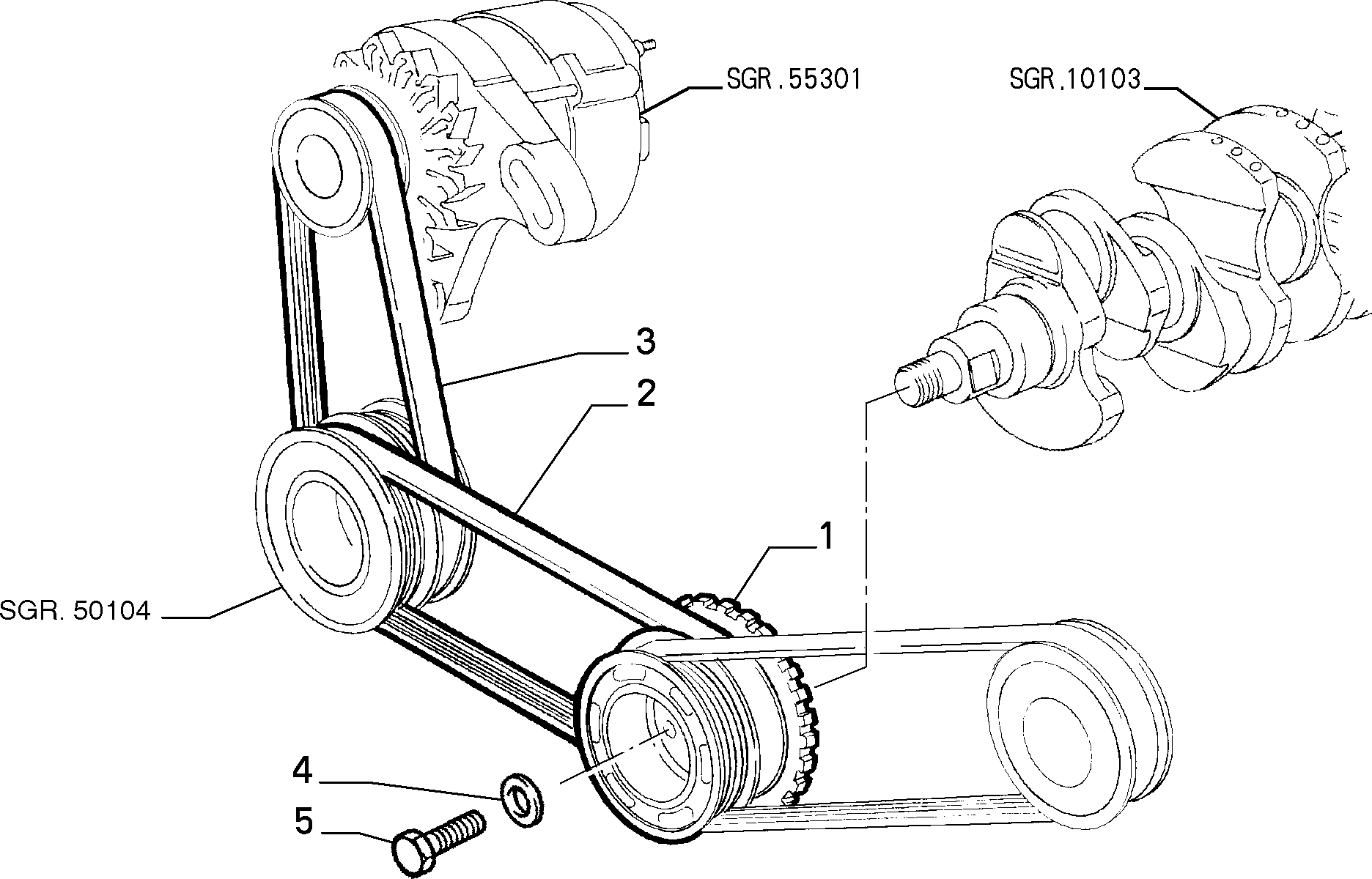 FIAT 71739608 - Cinghia Poly-V www.autoricambit.com