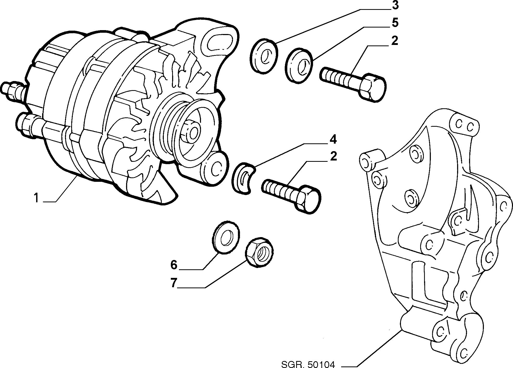 Lancia 46736968 - ALTERNATOR 90A www.autoricambit.com