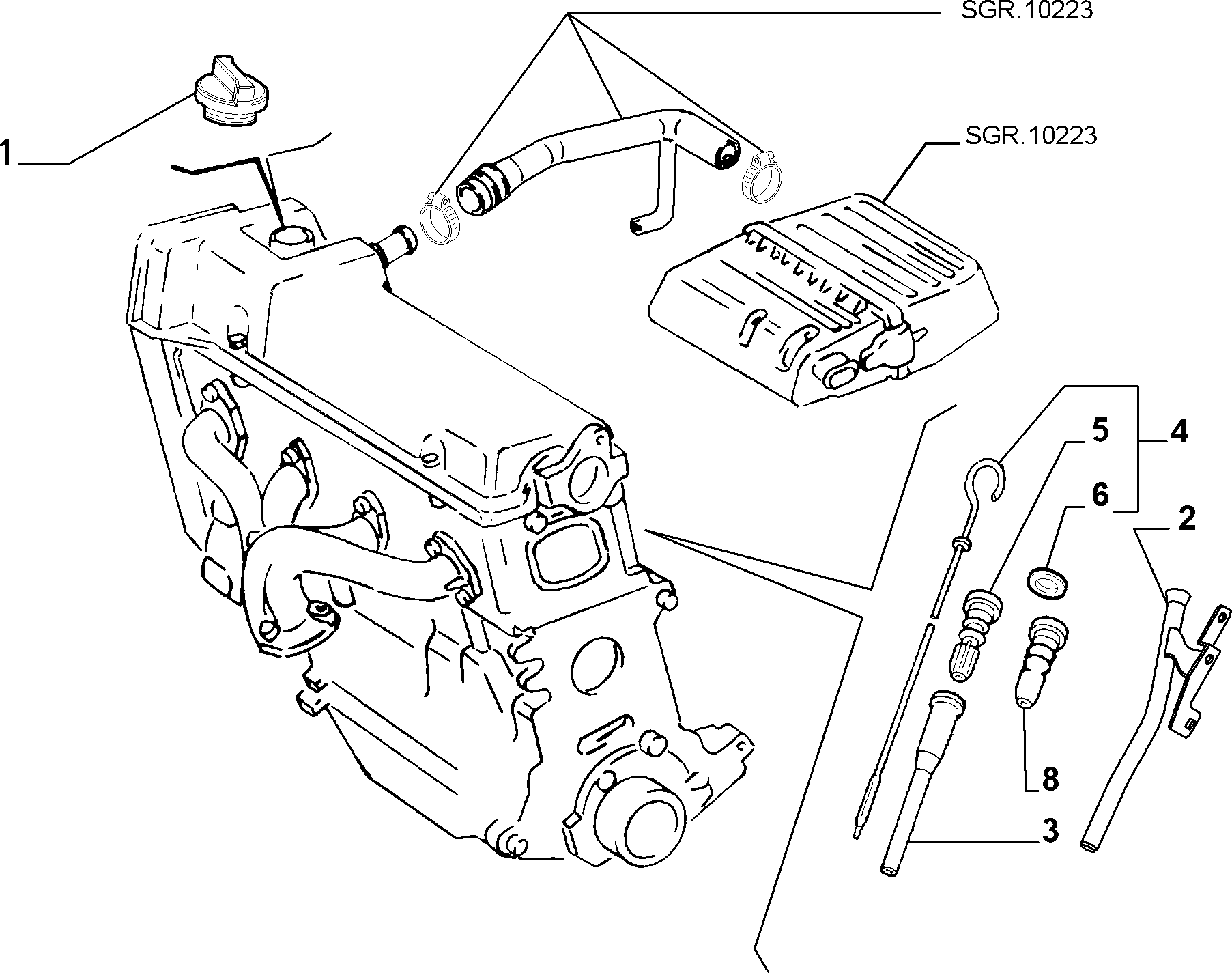 Alfarome/Fiat/Lanci 71740676 - Chiusura, bocchettone riempimento olio www.autoricambit.com