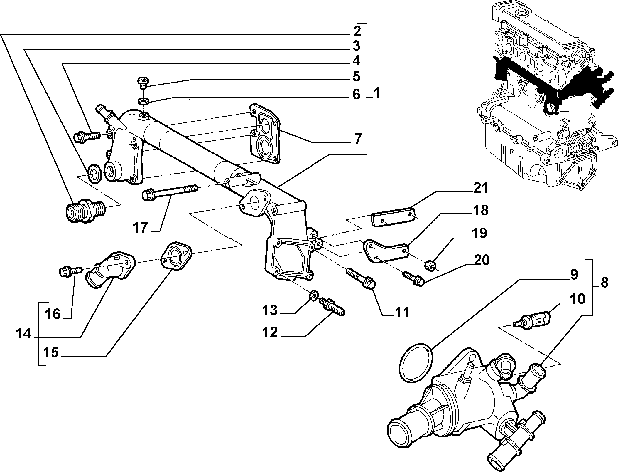 Lancia 46758434 - Termostato, Refrigerante www.autoricambit.com